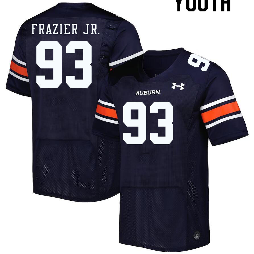Youth #93 Joe Frazier Jr. Auburn Tigers College Football Jerseys Stitched-Navy